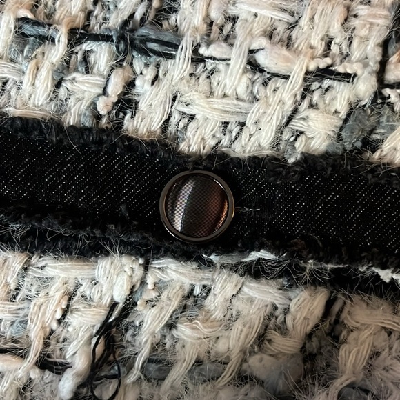 Anthropologie Sioni Nubby Knit Black White Gray Cardigan XL - Picture 11 of 12